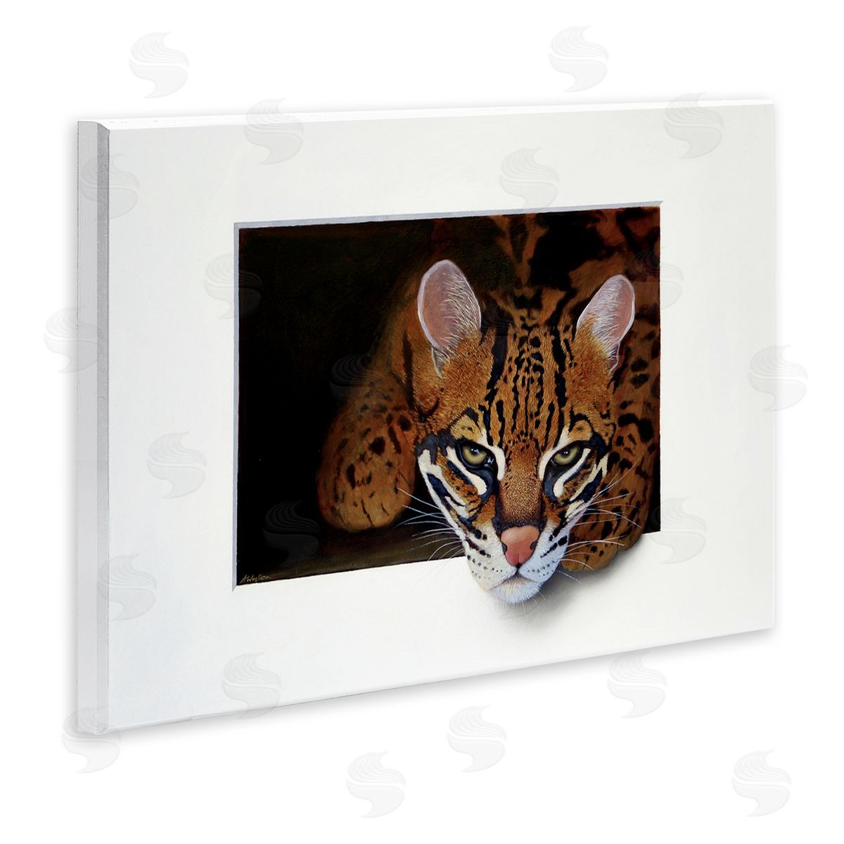 Alan Weston Menacing Cheetah Glaring Jungle Cat Obscure Painting Wall Plaque Art Print