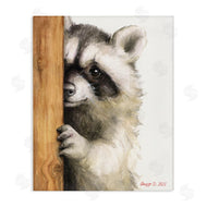 George Dyachenko | Peering Raccoon Watercolor