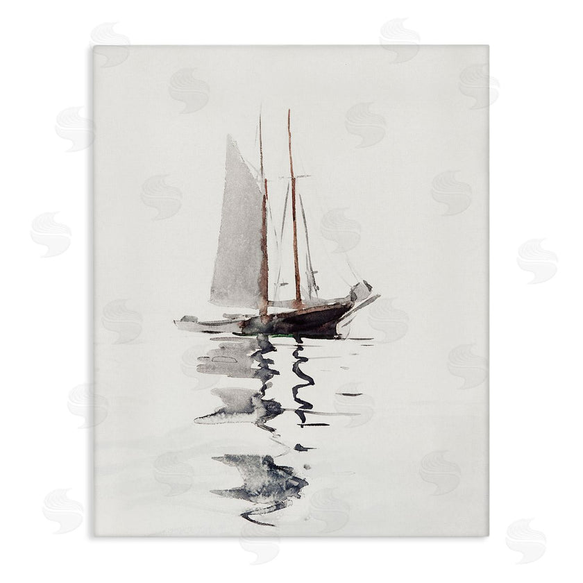 Lettered and Lined | Tranquil Sailboat Vessel Floating