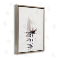 Lettered and Lined | Tranquil Sailboat Vessel Floating