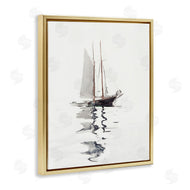 Lettered and Lined | Tranquil Sailboat Vessel Floating