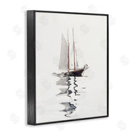 Lettered and Lined | Tranquil Sailboat Vessel Floating