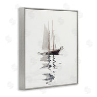 Lettered and Lined | Tranquil Sailboat Vessel Floating