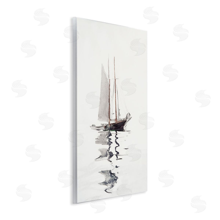 Lettered and Lined | Tranquil Sailboat Vessel Floating