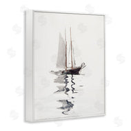 Lettered and Lined | Tranquil Sailboat Vessel Floating