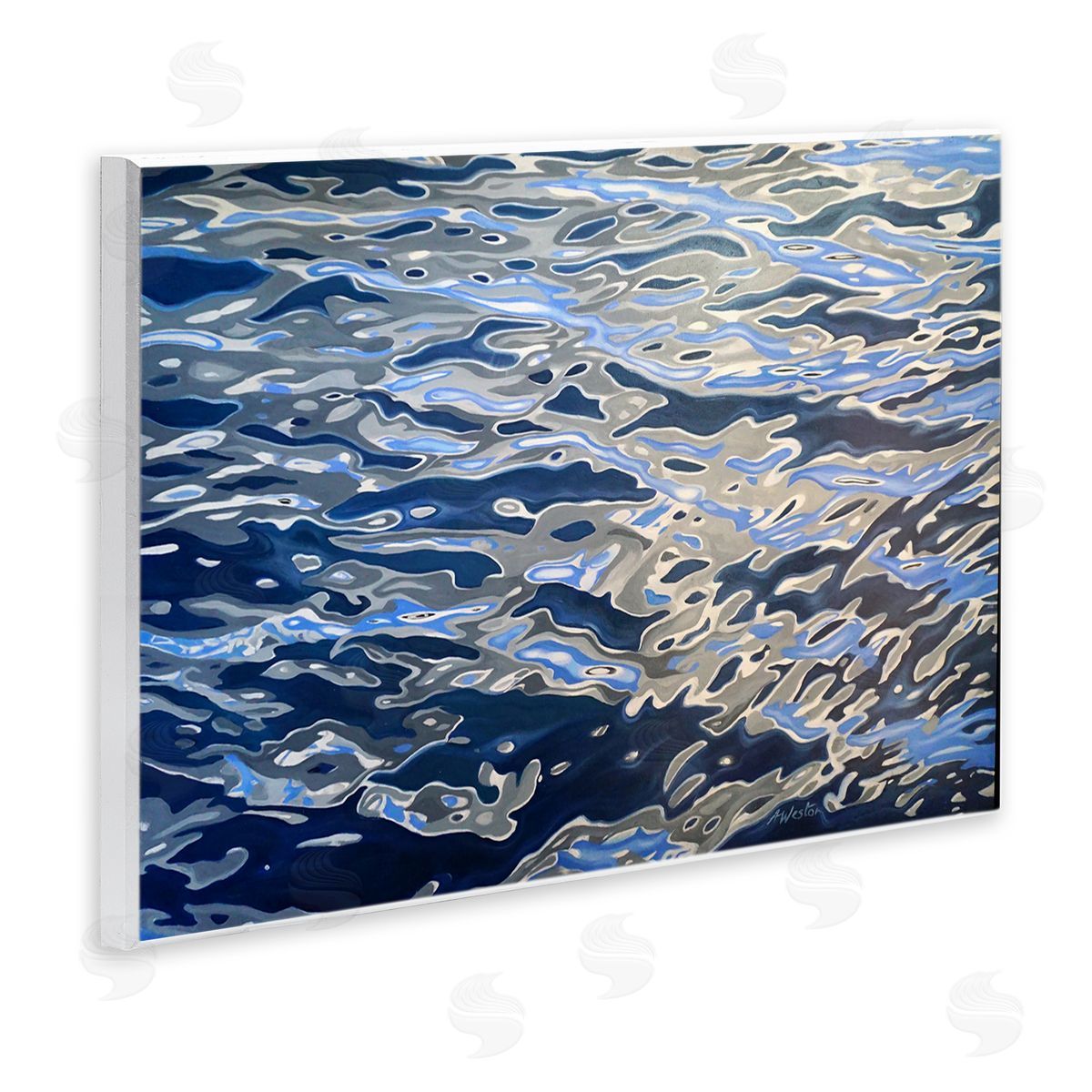 Alan Weston Abstract Ocean Water Ripples Catching Sunlight  Wall Plaque Art Print
