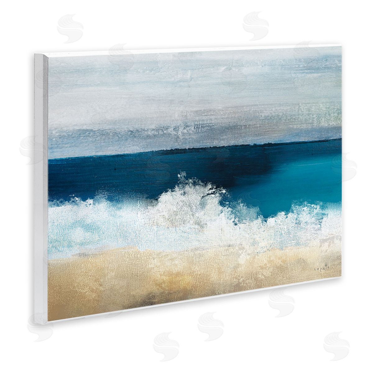 Sophie 6 Beach Waves Crashing Foam Panoramic Ocean View Wall Plaque Art Print
