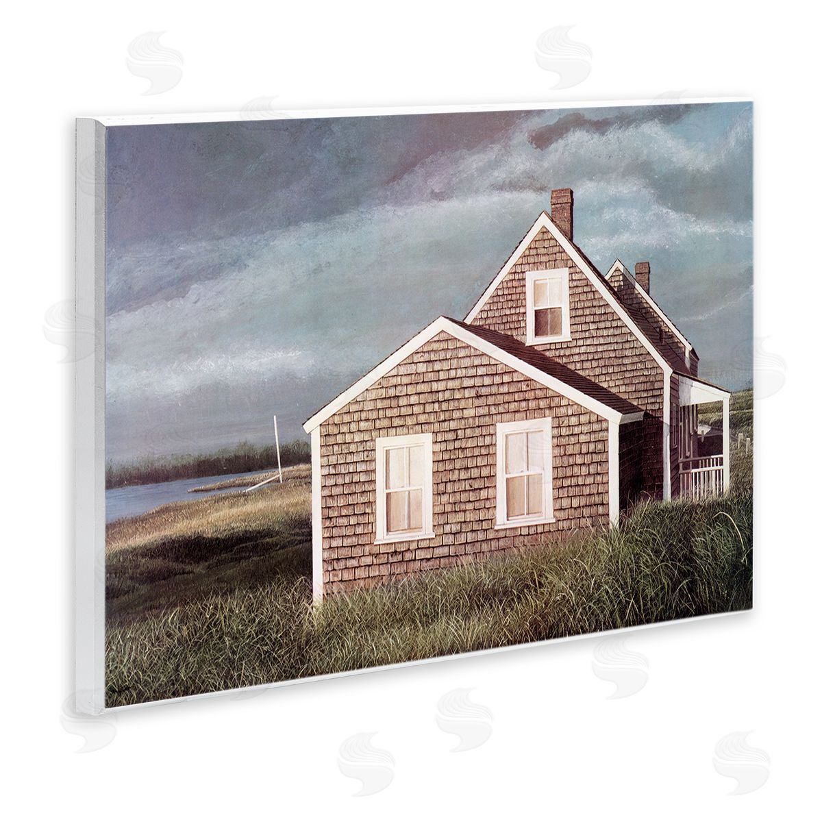 Tom Mielko Coastal Home Atmospheric Beachside Cloudy Sky  Wall Plaque Art Print