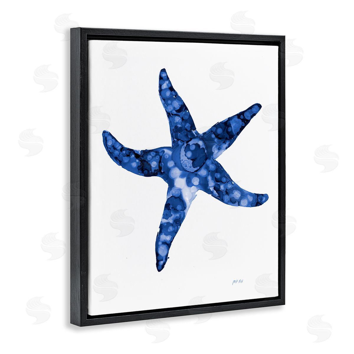Patti Mann Casual Starfish Beach Ocean Sea Life Painting Black Floating Frame Canvas Wall Art Print