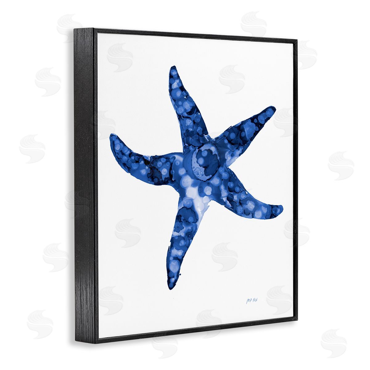 Patti Mann Casual Starfish Beach Ocean Sea Life Painting Black Framed Giclee Wall Art Print