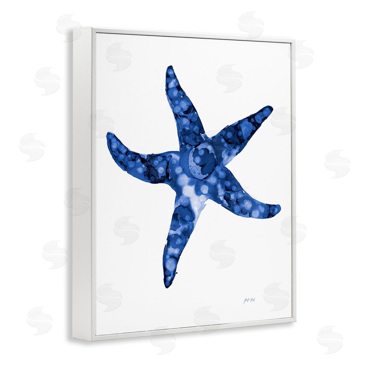 Patti Mann Casual Starfish Beach Ocean Sea Life Painting White Framed Giclee Wall Art Print