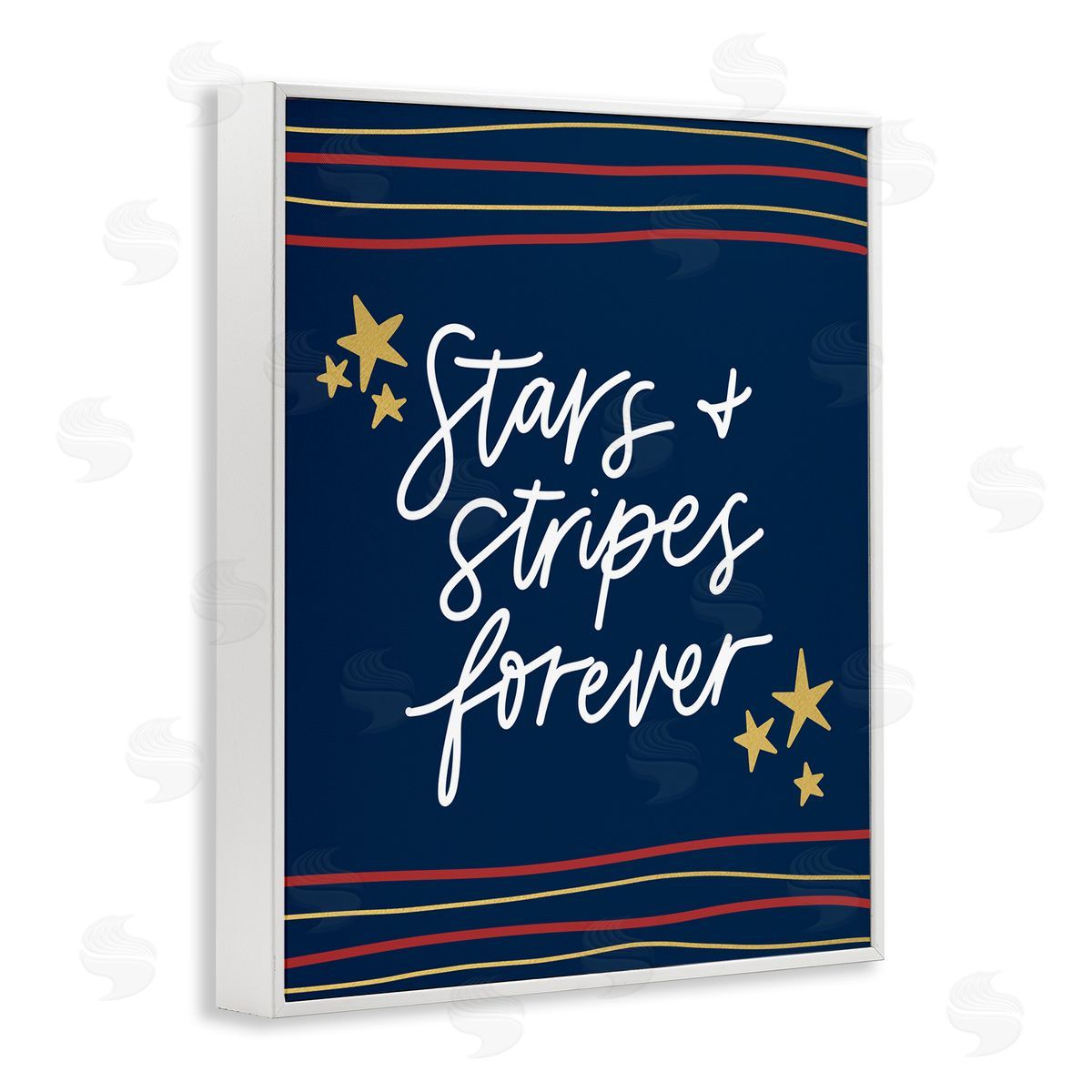 Amanda Houston Stars Stripes Forever Americana Independence Day  White Framed Giclee Wall Art Print