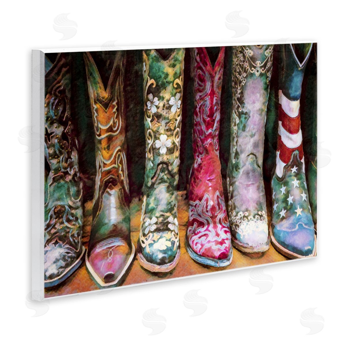 Cowboy Boots Various Bold Designs Wood Plaque Wall Art, Home Decor by Graffitee Studios