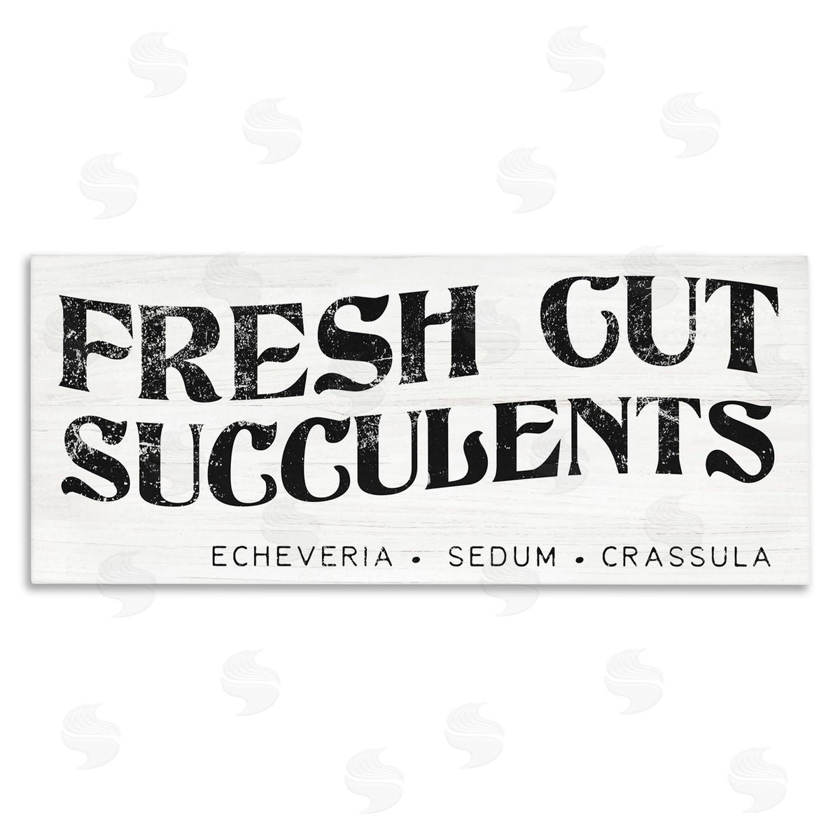 Stupell Studio fr_sideesh Cut Succulents Antique Style Grainy Sign 