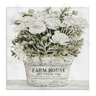 Cindy Jacobs | Farmhouse Planter White Rose Blossoms