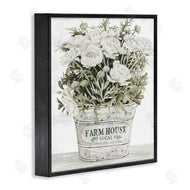 Cindy Jacobs | Farmhouse Planter White Rose Blossoms