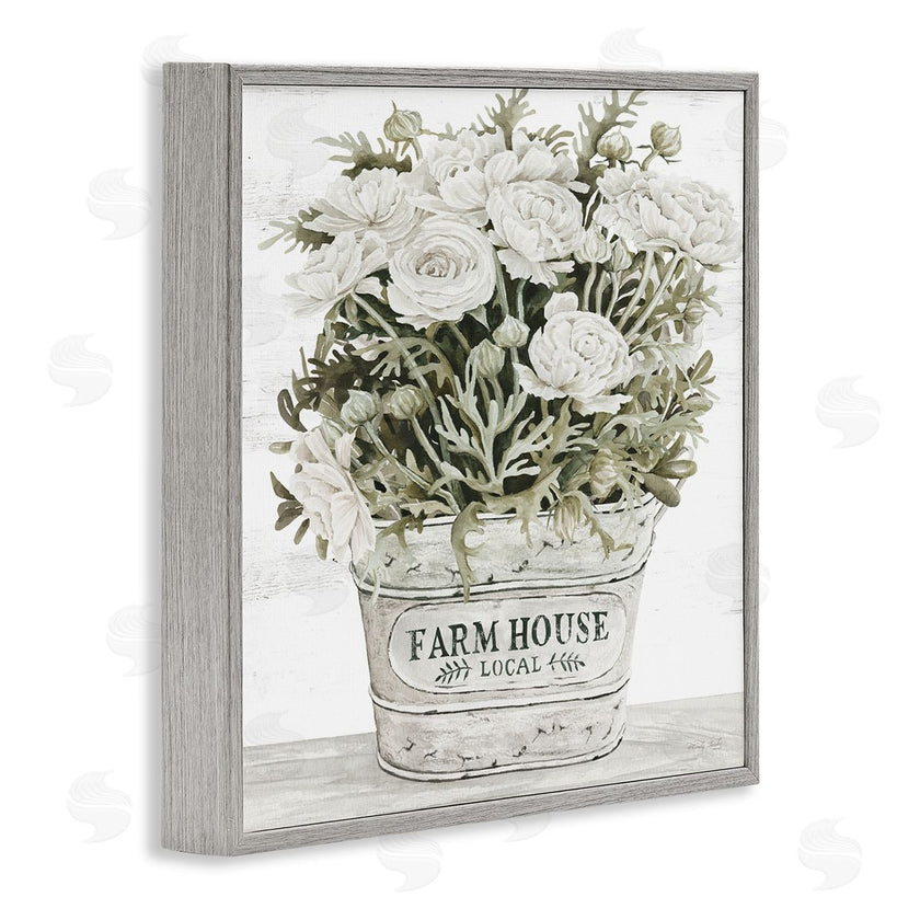 Cindy Jacobs | Farmhouse Planter White Rose Blossoms