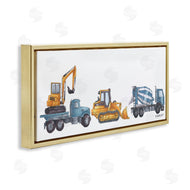 Dishique | Construction Vehicles Driving Illustration