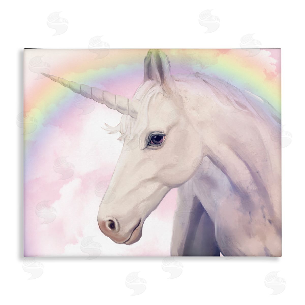 Detailed Unicorn Rainbow Clouds Canvas Wall Art, Home Decor by Ziwei Li