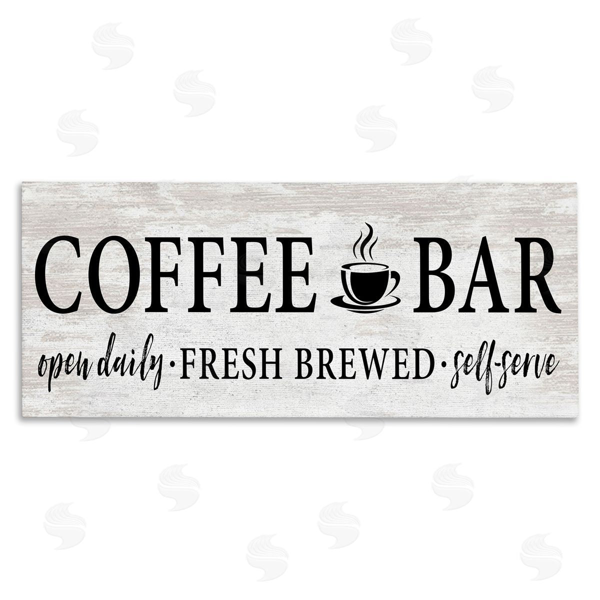 Coffee Bar Cafe Rustic Sign Canvas Wall Art, Home Decor by Lettered and Lined
