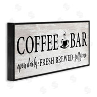 Lettered and Lined | Coffee Bar Cafe Rustic Sign