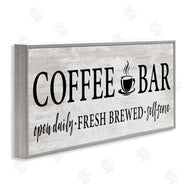 Lettered and Lined | Coffee Bar Cafe Rustic Sign