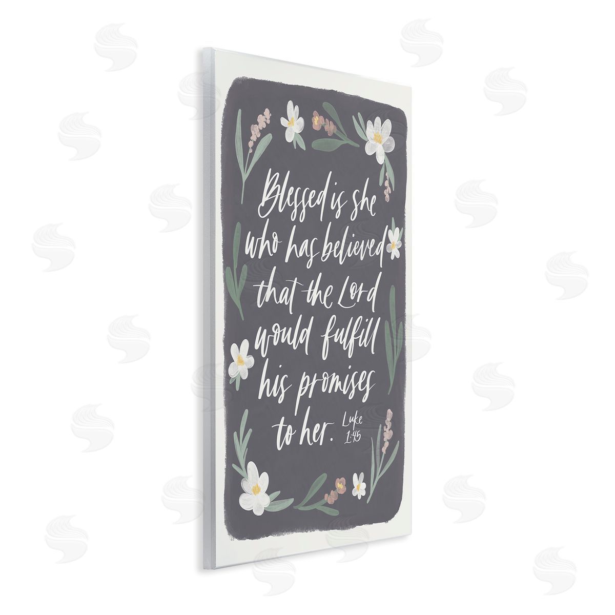 Amanda Houston Floral Religious Verse Calligraphy Script Botanical   Wall Plaque Art Print