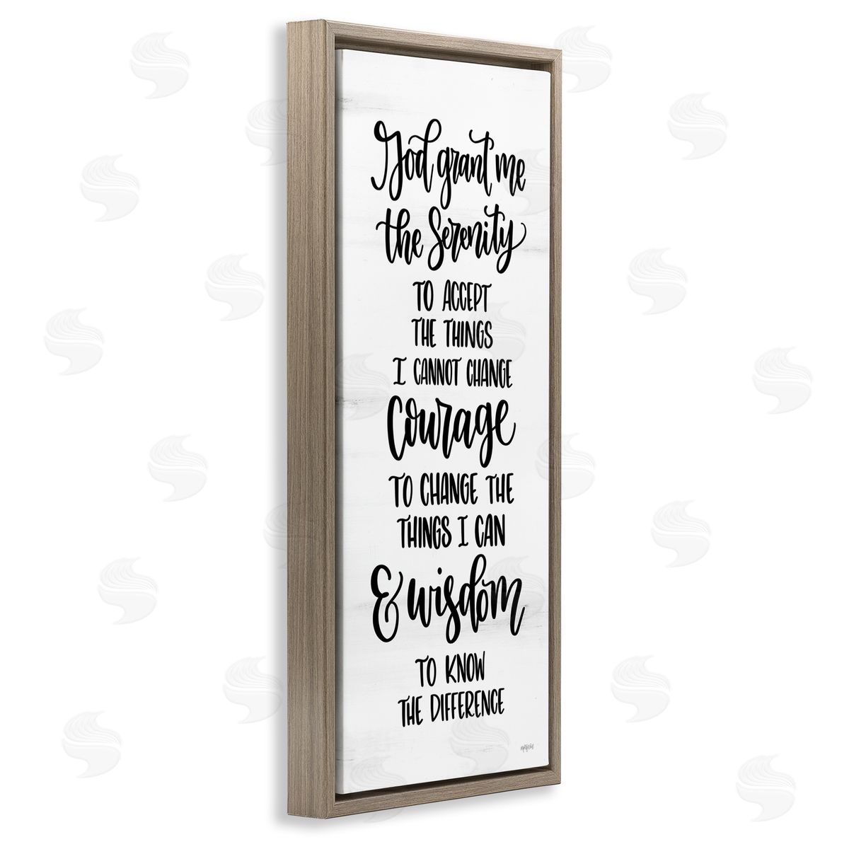 Religious Serenity Courage & Wisdom Brown Floating Frame Canvas Wall Art, Home Decor by Imperfect Dust