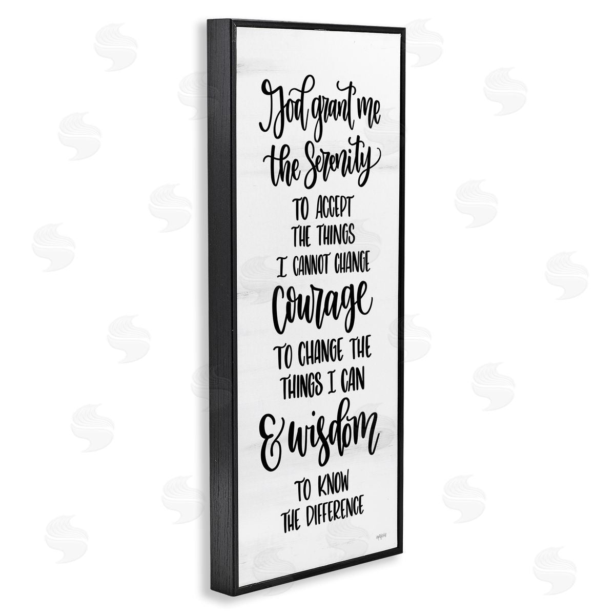 Religious Serenity Courage & Wisdom Black Frame Print Wall Art, Home Decor by Imperfect Dust