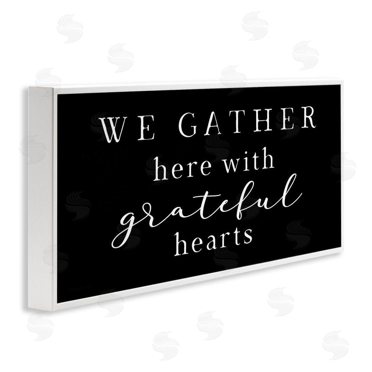 Elizabeth Tyndall Gather With Grateful Hearts Family Typography Sign