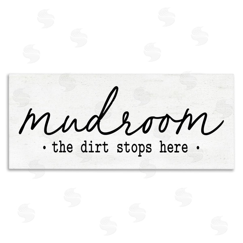 Lettered and Lined | Dirt Stops Here Mudroom Phrase