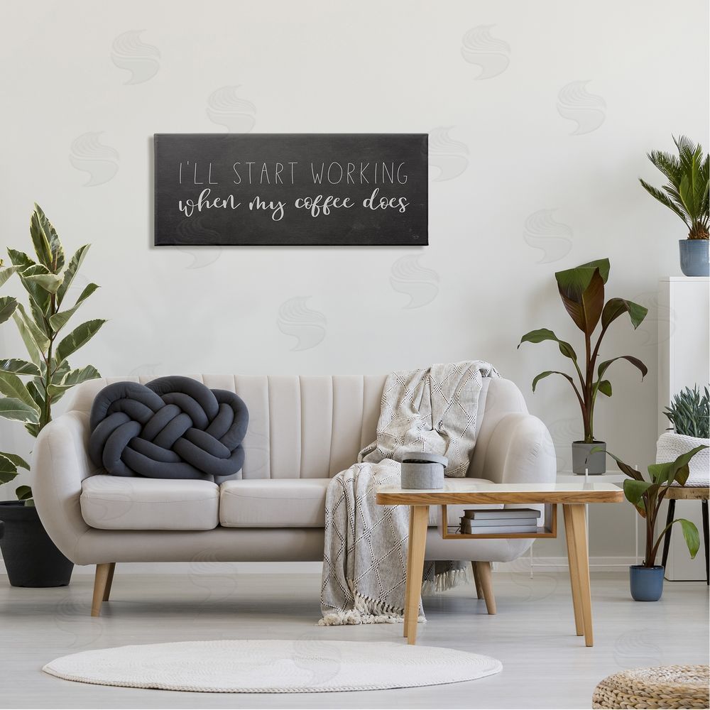 Lux + Me Designs I'll Work When Coffe_sidee Does Funny Calligraphy Sign