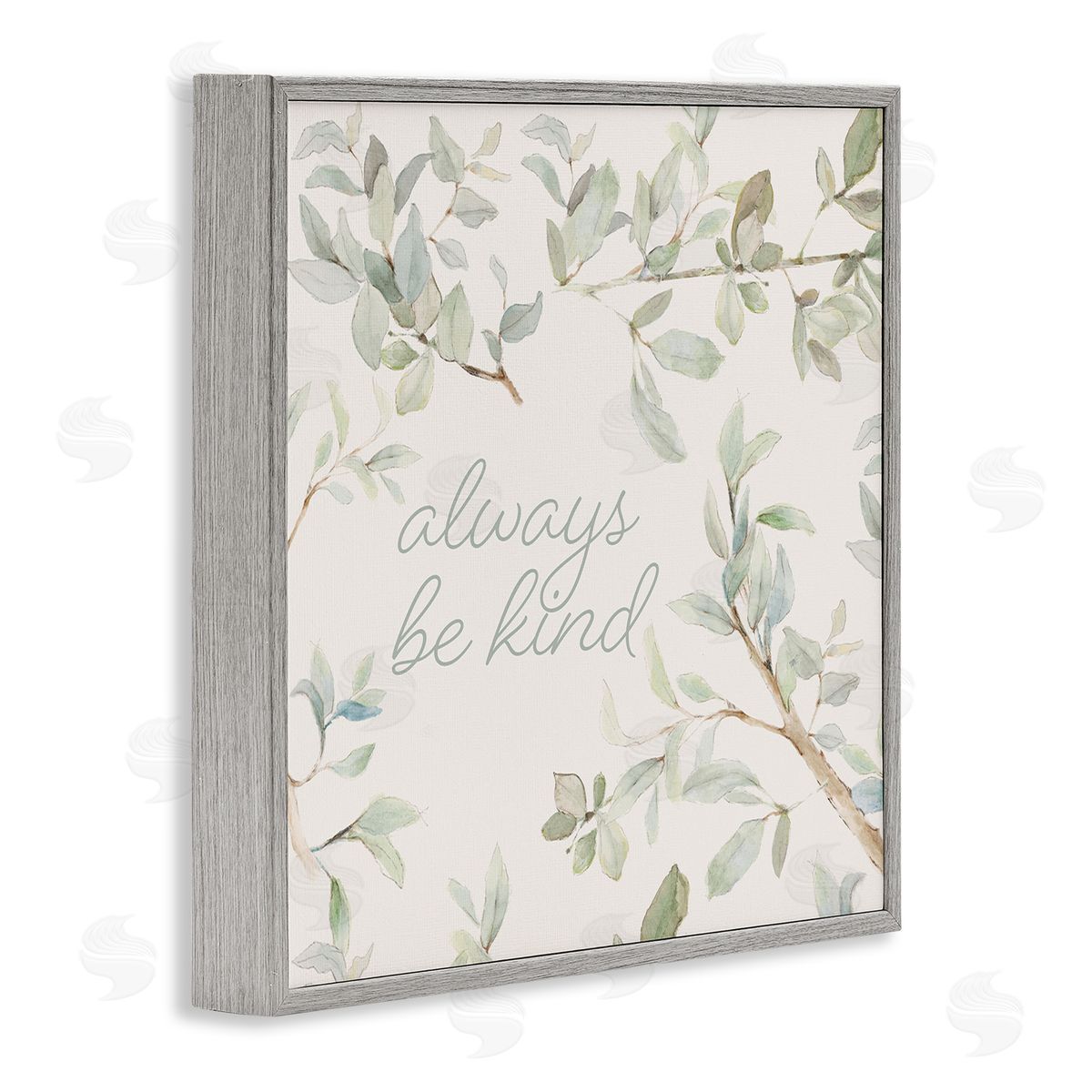 Lanie Loreth Always Be Kind Encouraging Plant Stems Leaves Gray Framed Glicee Wall Art Print