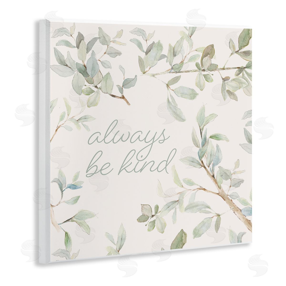 Lanie Loreth Always Be Kind Encouraging Plant Stems Leaves Wooden Wall Plaque Art Print