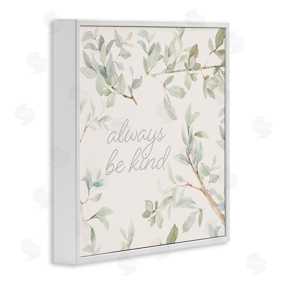 Lanie Loreth Always Be Kind Encouraging Plant Stems Leaves White Framed Glicee Wall Art Print