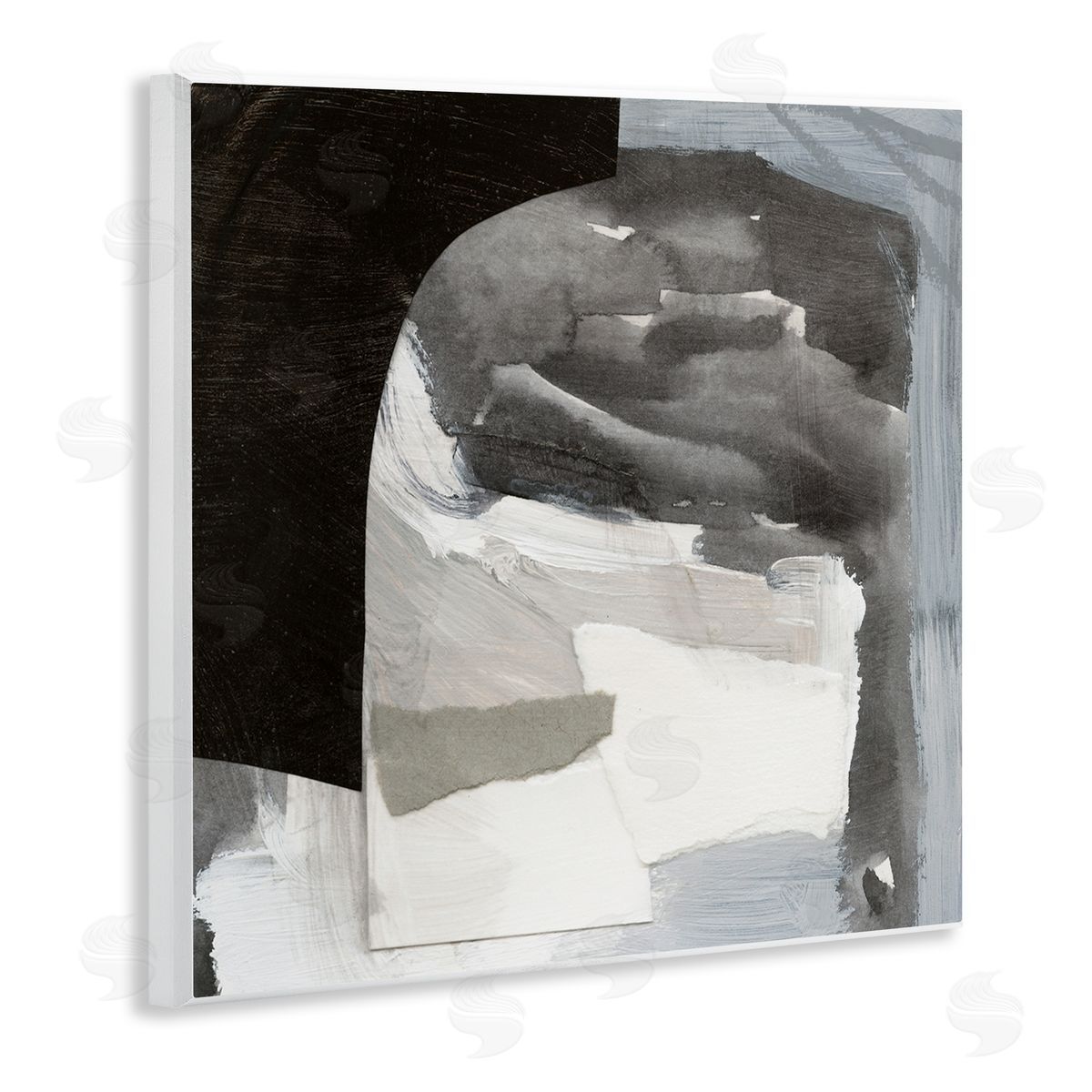 Victoria Barnes Abstract Arch Shape Bold Layered Painting Strokes  Wooden Wall Plaque Art Print