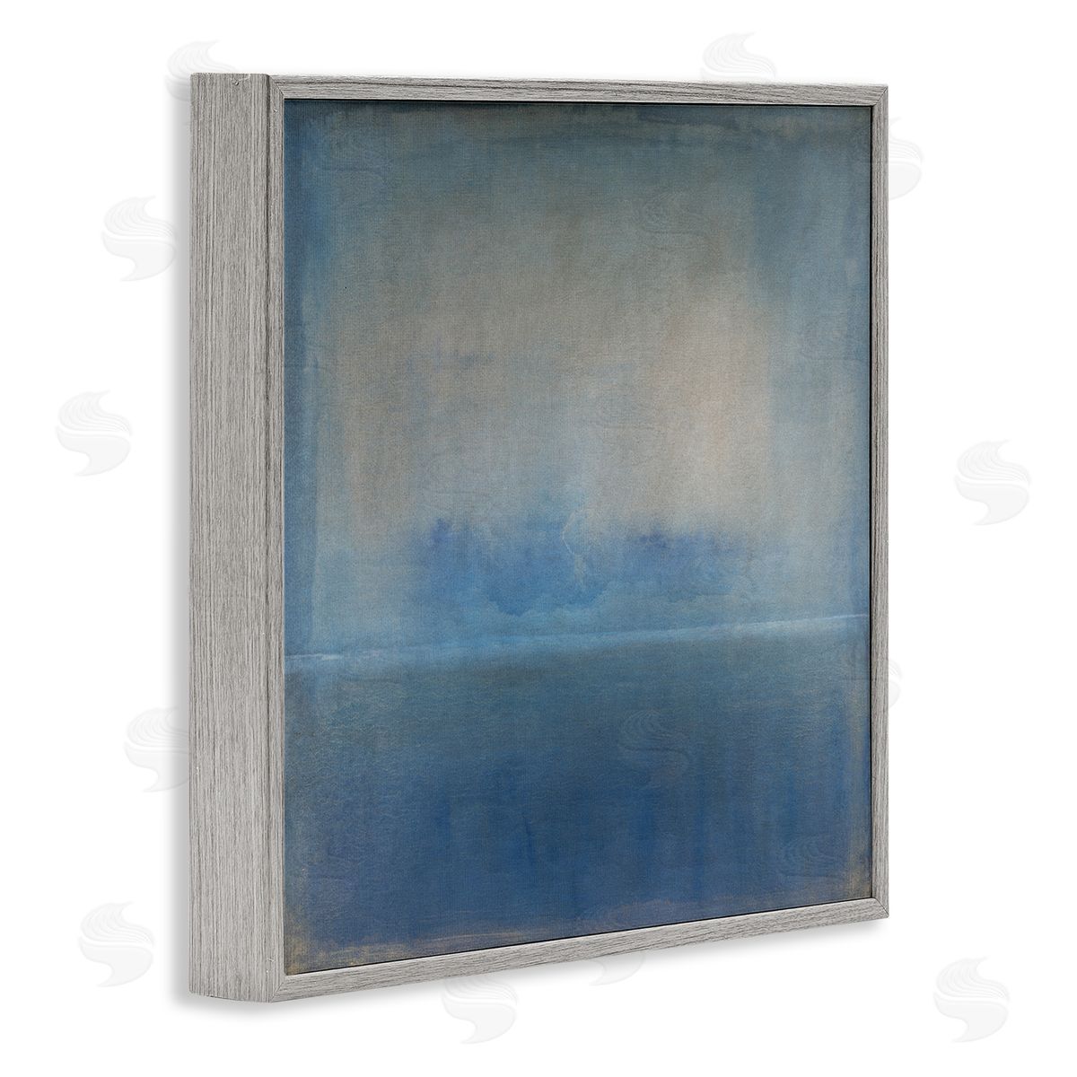 Tim O'Toole Obscure Abstract Landscape Blue Weathered Painting Design Gray Framed Glicee Wall Art Print