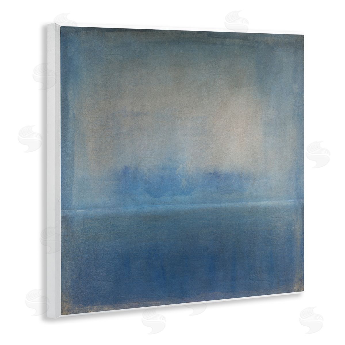 Tim O'Toole Obscure Abstract Landscape Blue Weathered Painting Design Wooden Wall Plaque Art Print