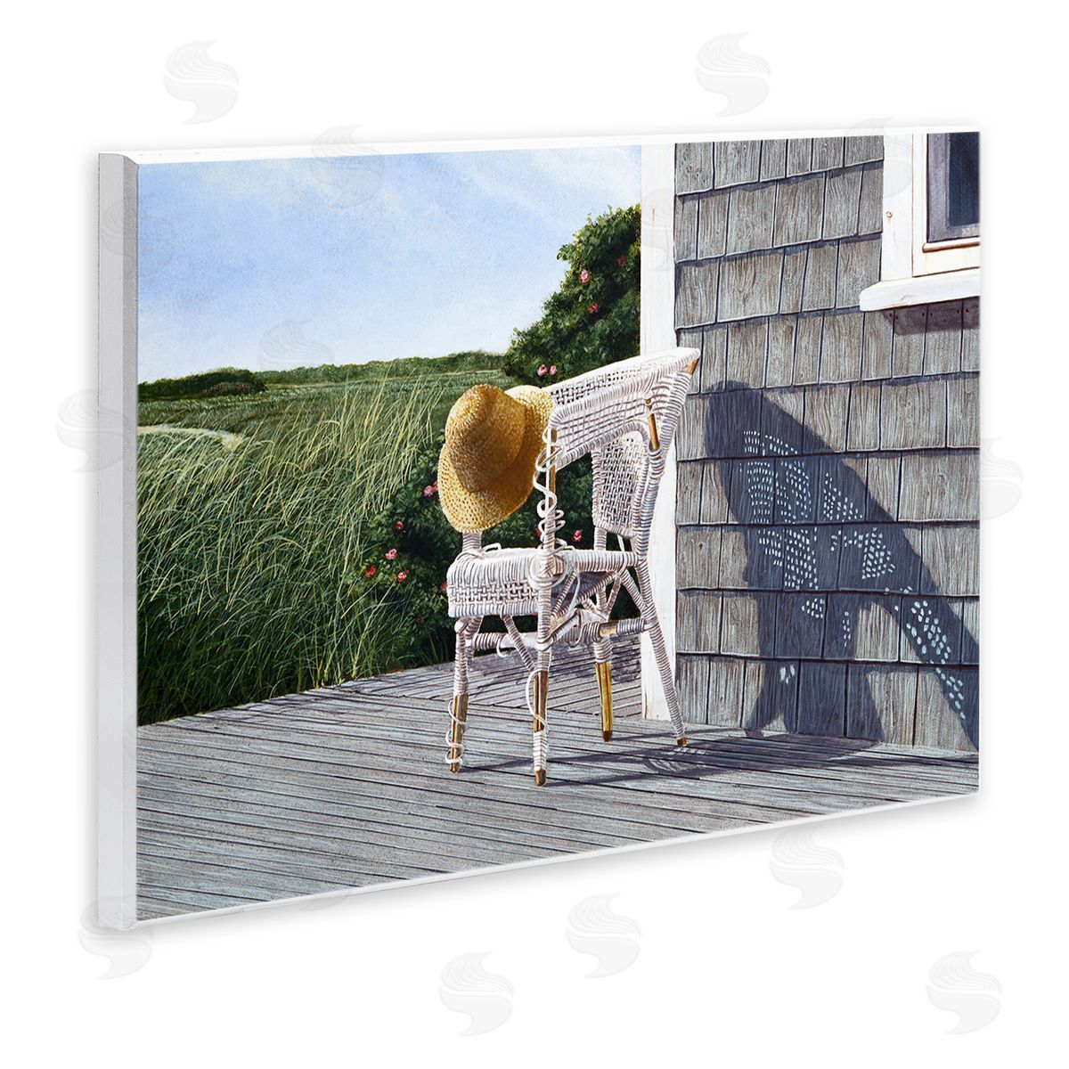 Tom Mielko Seaside Porch Landscape Rural Grassland Hills Wall Plaque Art Print