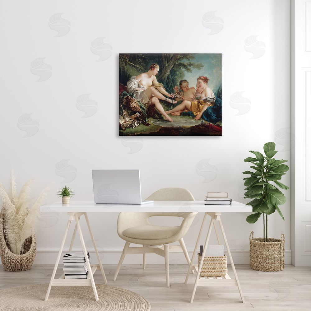 one1000paintings Diana After the Hunt Francois Boucher Classic Painting Canvas Wall Art Print in Room