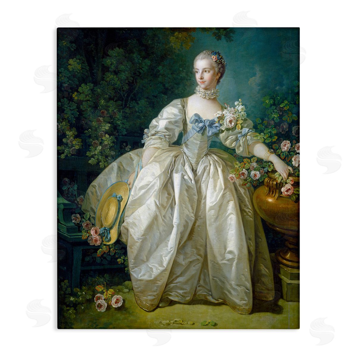 one1000paintings Madame Bergeret Francois Boucher Classic Painting Stretched Canvas Wall Art Print