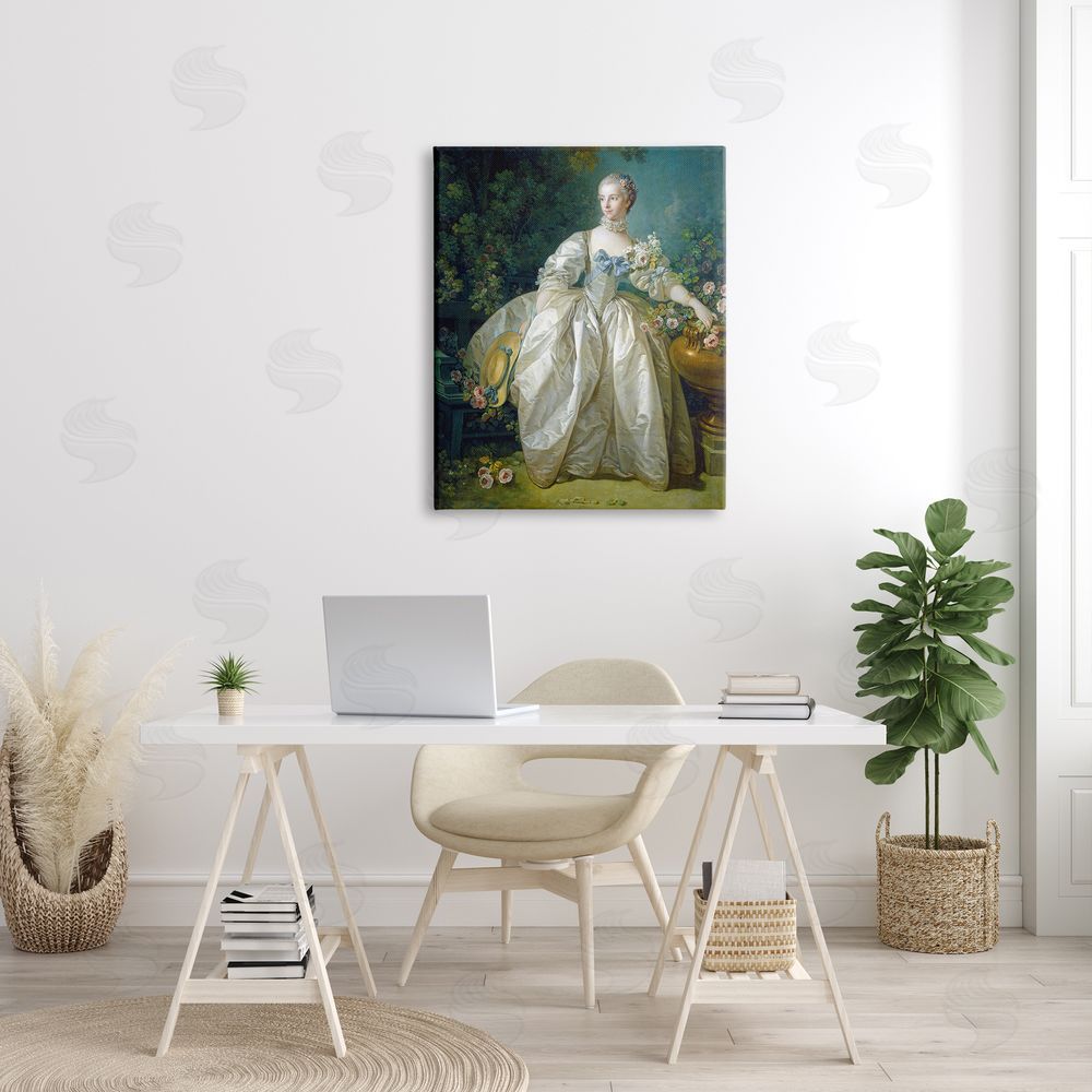 one1000paintings Madame Bergeret Francois Boucher Classic Painting Canvas Wall Art Print in Room