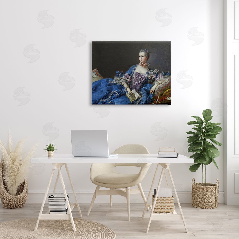 one1000paintings Madame de Pompadour Fine Art Painting Francois Boucher Canvas Wall Art Print in Room