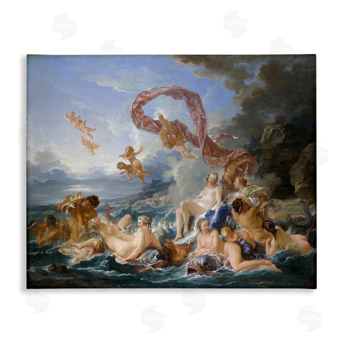 one1000paintings The Triumph of Venus Francois Boucher Classic Painting Stretched Canvas Wall Art Print