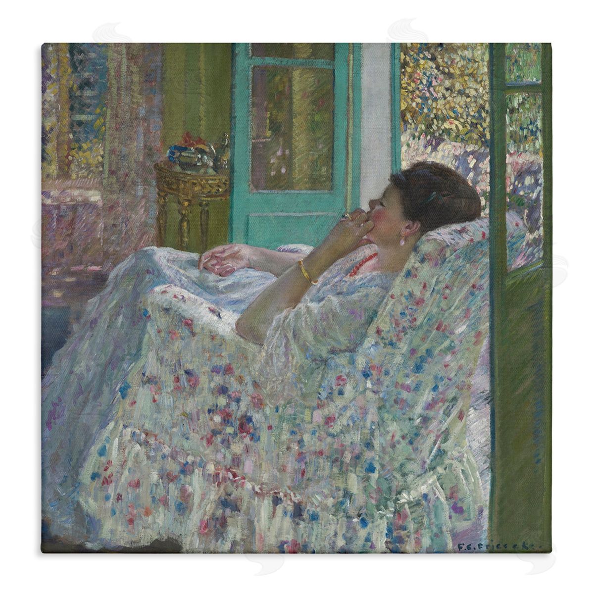 one1000paintings Afternoon Yellow Room Frederick Carl Frieseke Classic Painting Stretched Canvas Wall Art Print