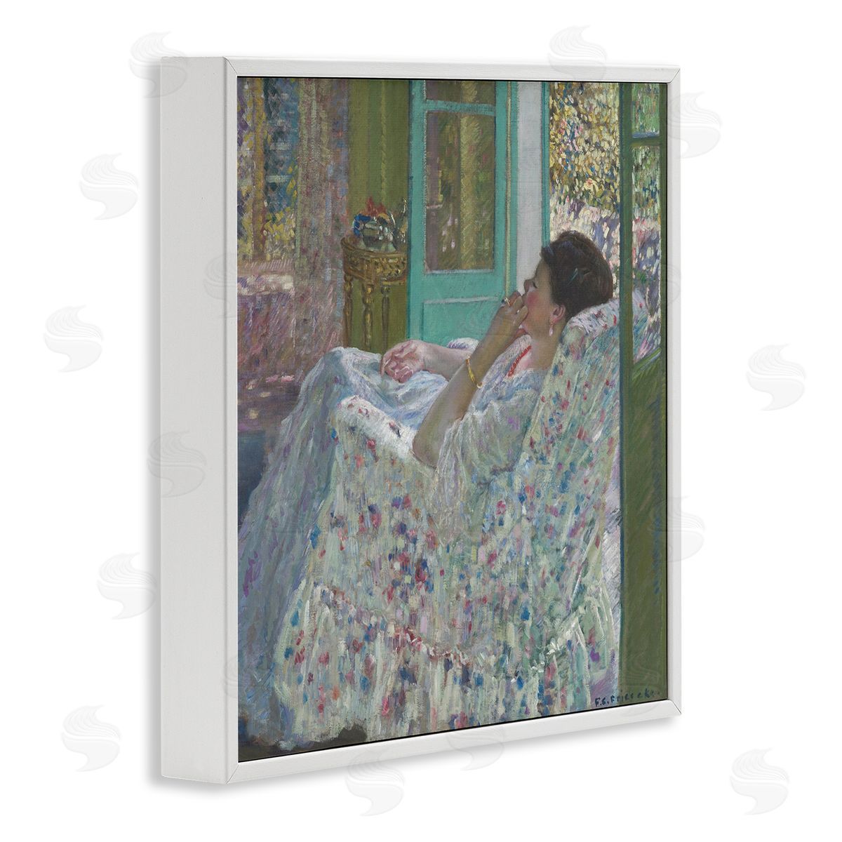 one1000paintings Afternoon Yellow Room Frederick Carl Frieseke Classic Painting White Framed Glicee Wall Art Print