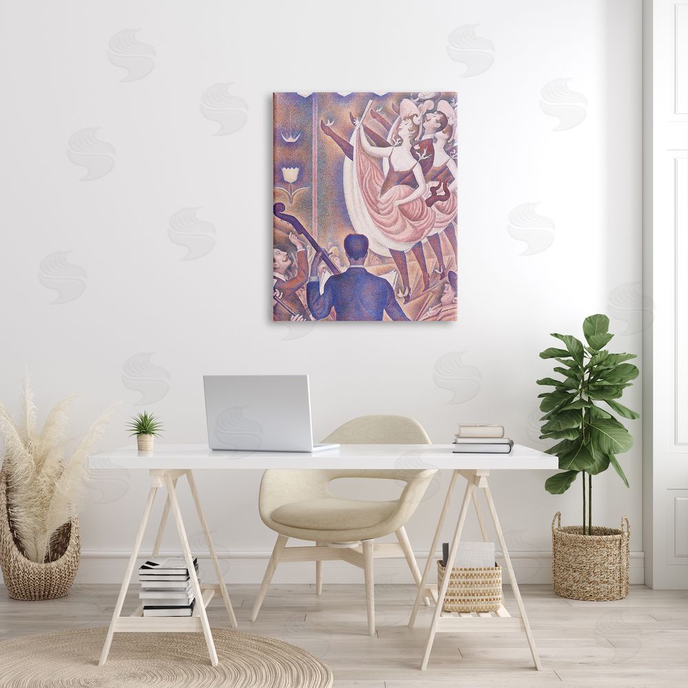 one1000paintings La Chahut Classic Georges Seurat Painting Dance Portrait Canvas Wall Art Print in Room