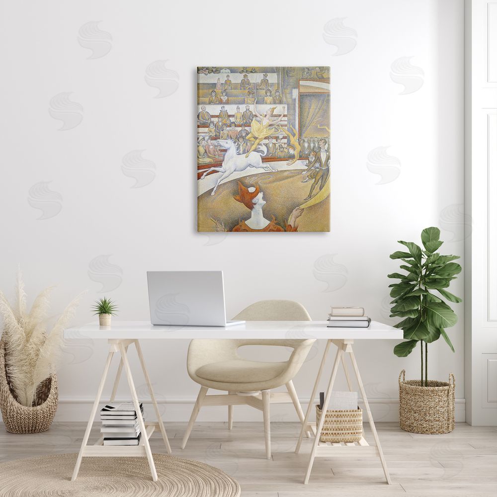 one1000paintings The Circus Classic Painting George Seurat Performance Portrait Canvas Wall Art Print in Room