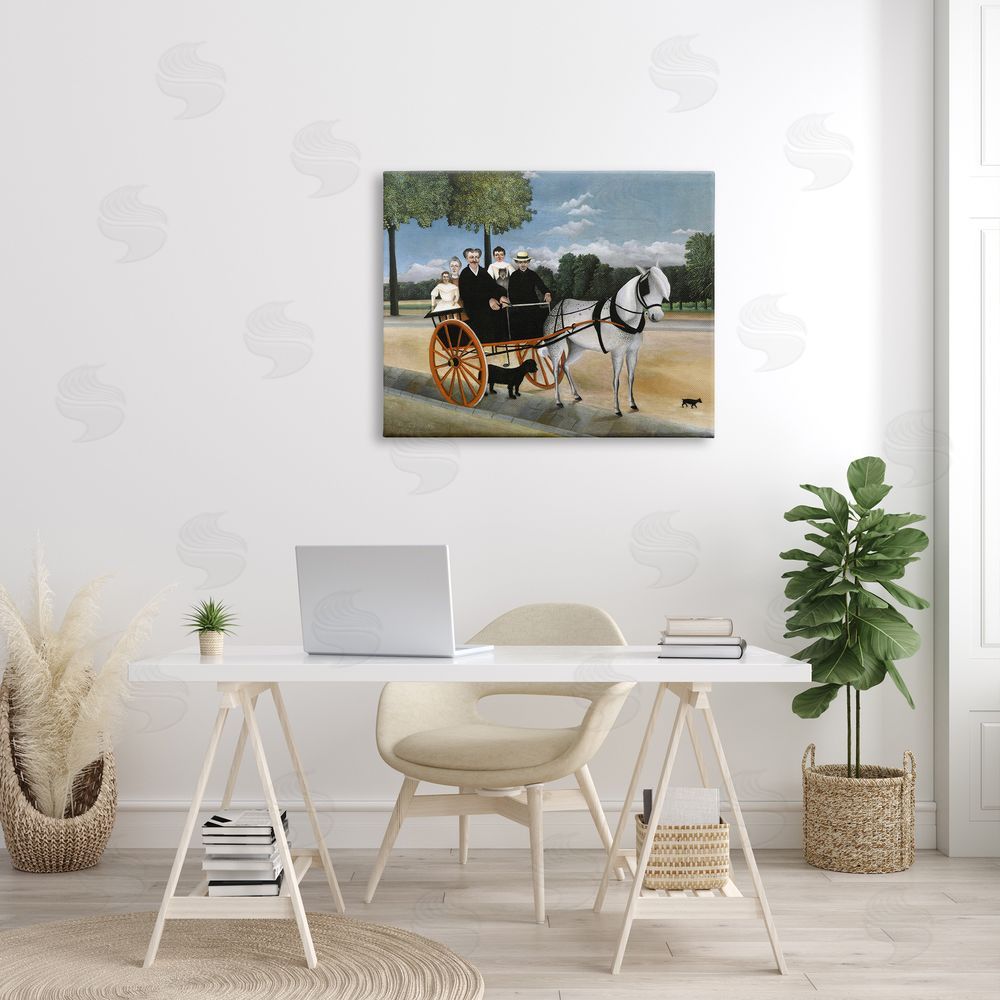 one1000paintings La Carriole du pere Junier Henri Rousseau Painting Canvas Wall Art Print in Room