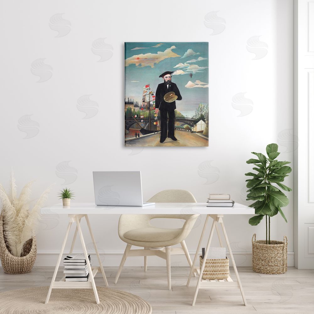 one1000paintings Myself Self Portrait Henri Rousseau Classical Painting Canvas Wall Art Print in Room